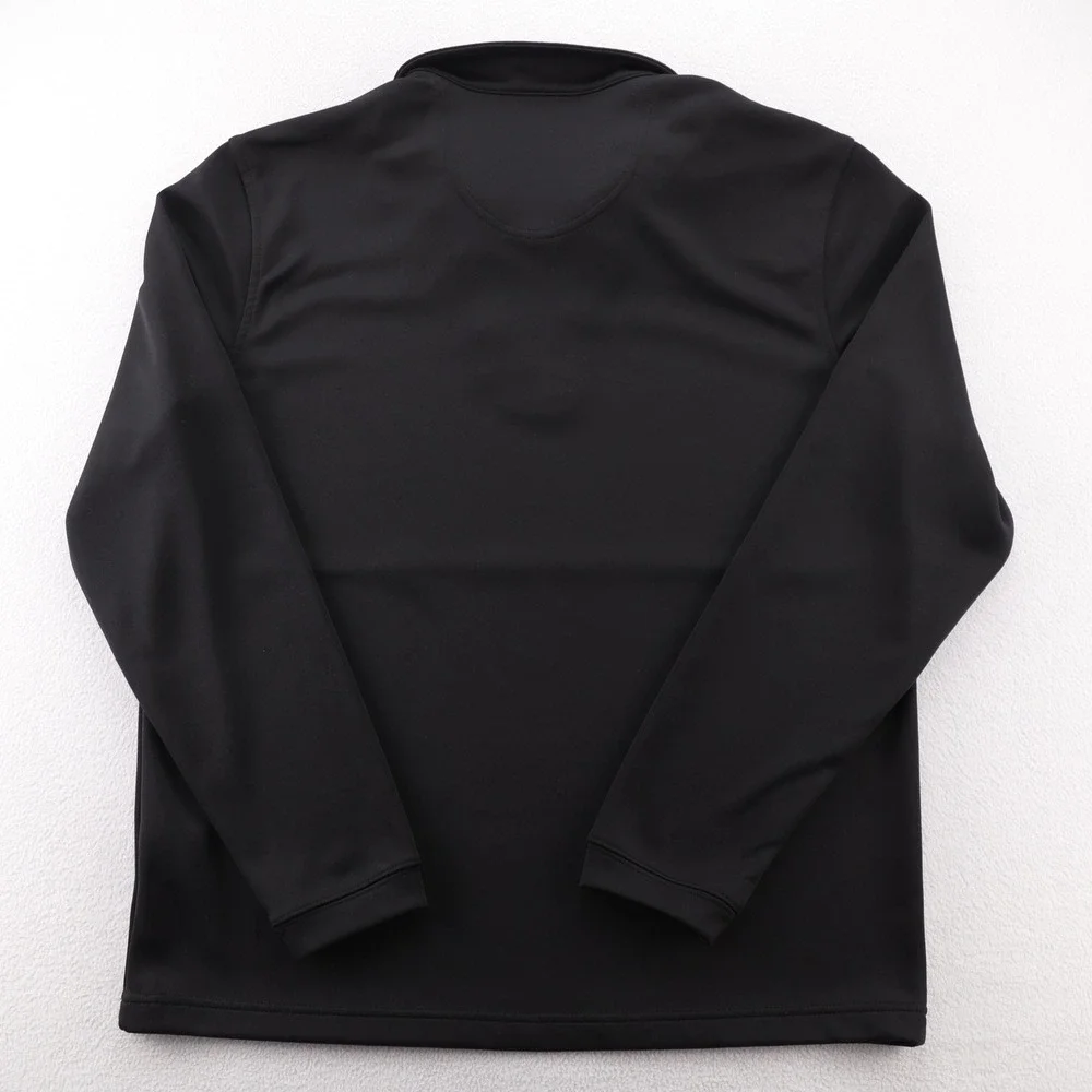 Pebble Beach Dry-Luxe Performance Mens Medium Black Gray 1/4 Zip‎ Golf Pullover